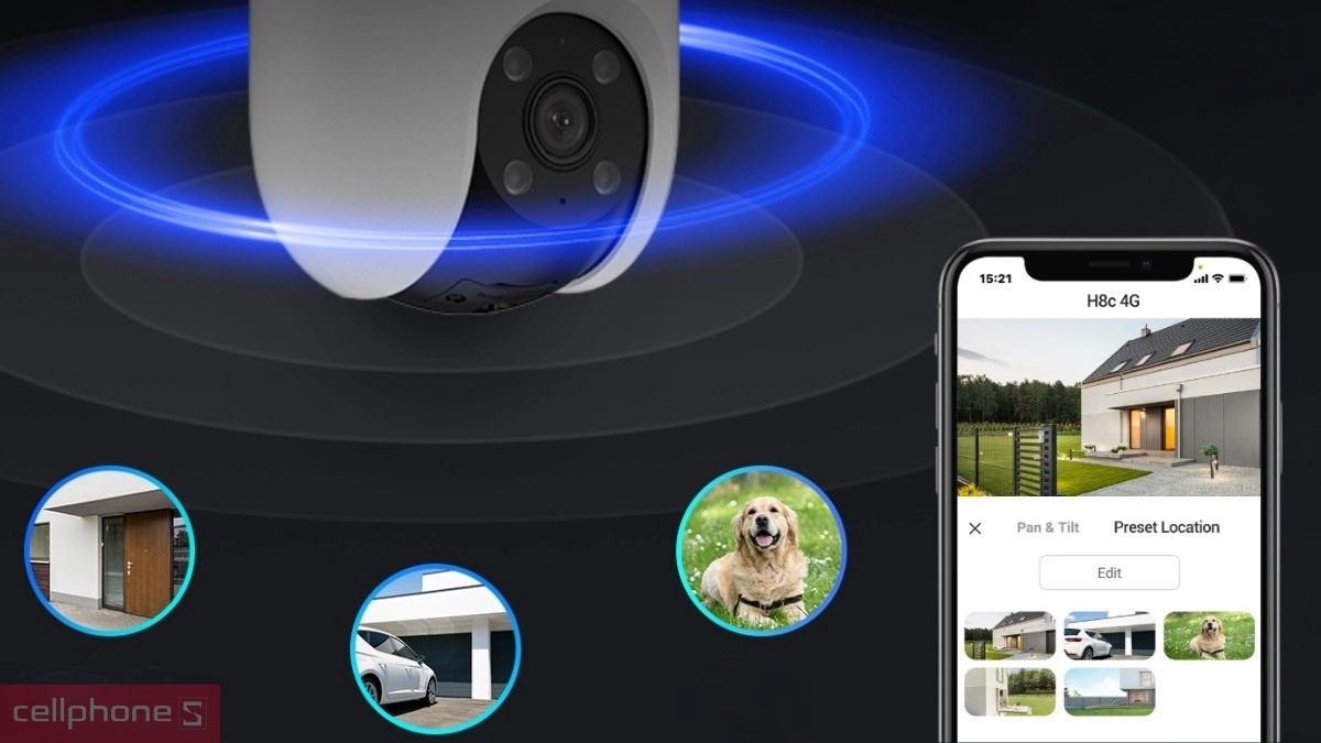Hướng dẫn cài đặt vị trí theo dõi trên camera EZVIZ Wifi ngoài trời H8c 3MP 4G
