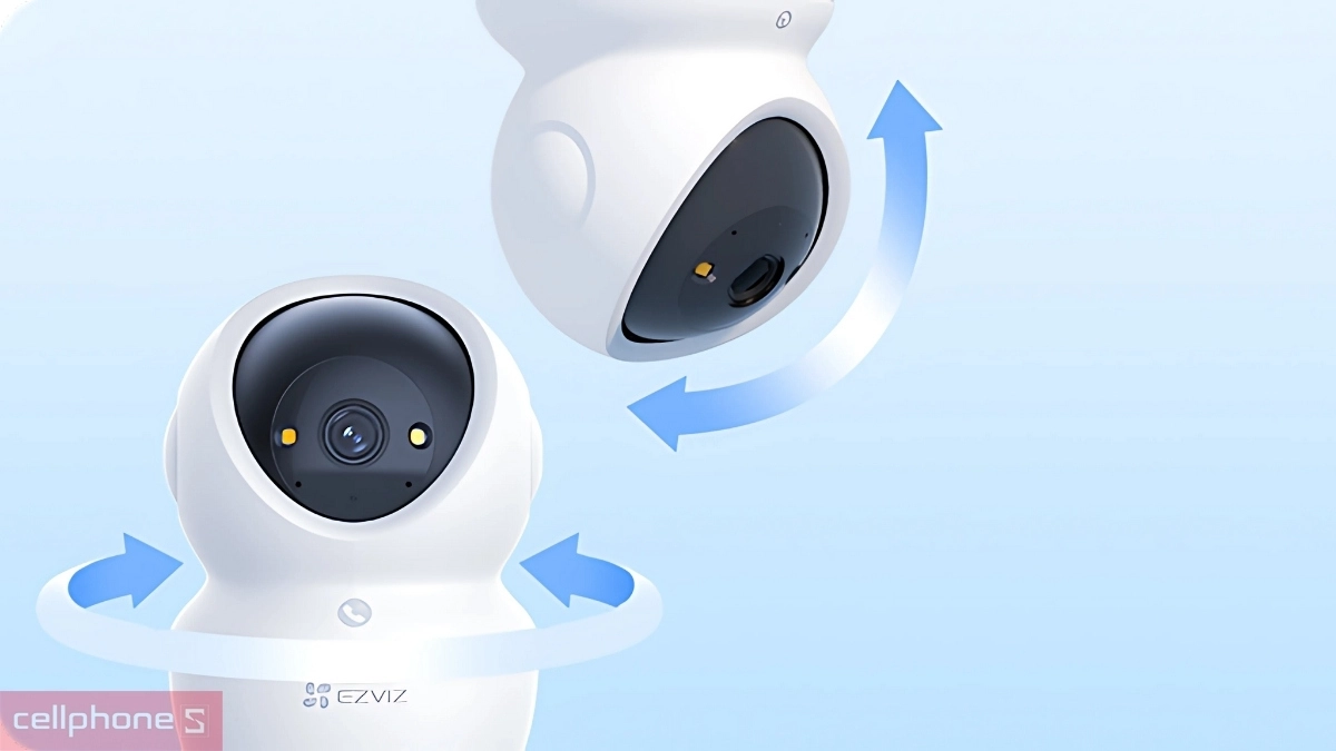 Góc nhìn, khả năng quay và quét của camera EZVIZ WiFi trong nhà H6c G1 8MP