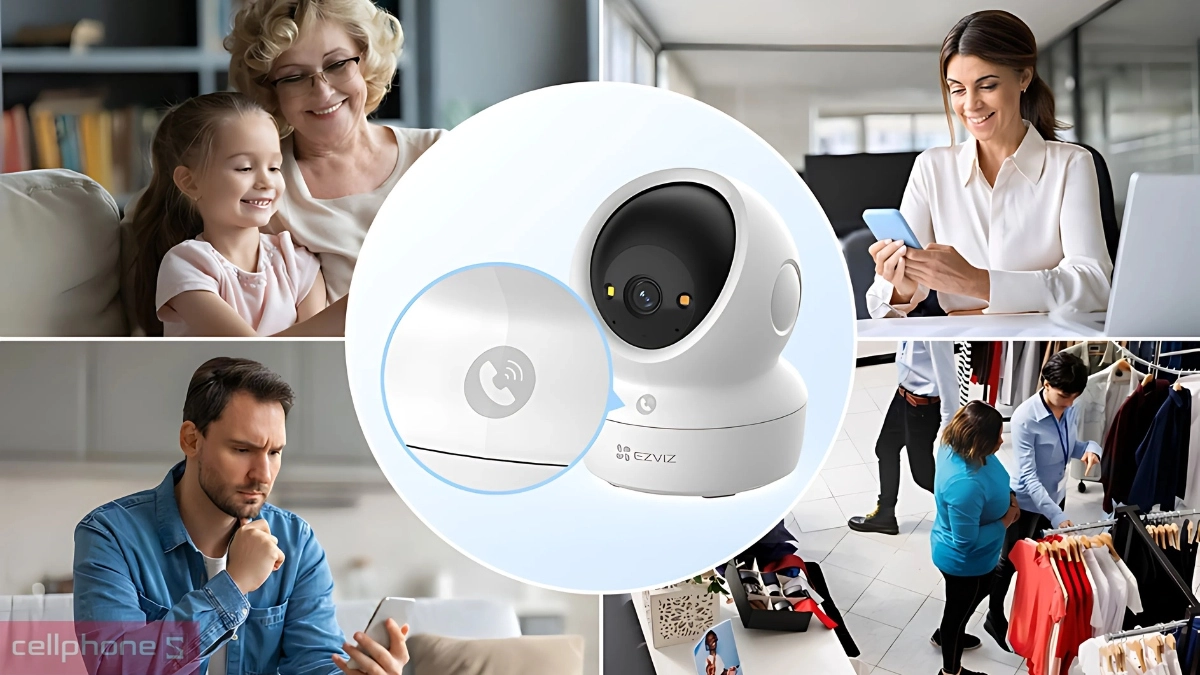 Khả năng đàm thoại 2 chiều của camera EZVIZ WiFi trong nhà H6c G1 8MP