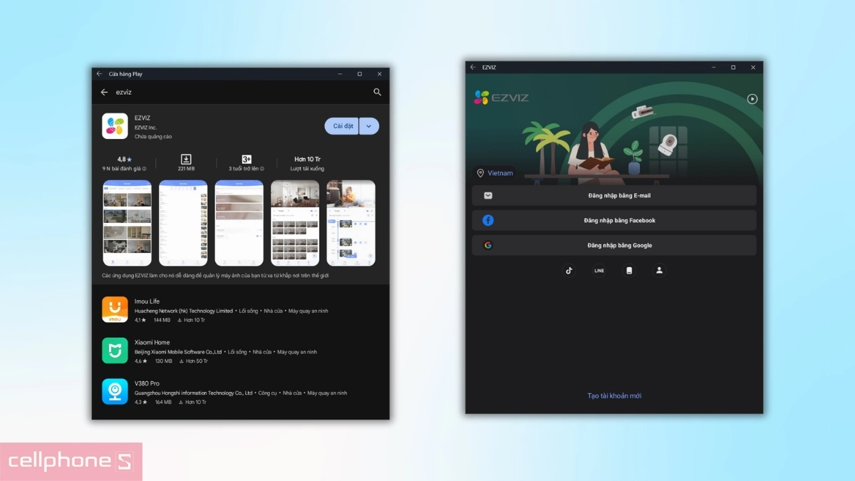 Hướng dẫn cách kết nối camera EZVIZ WiFi trong nhà H6c G1 8MP với ứng dụng EZVIZ chi tiết