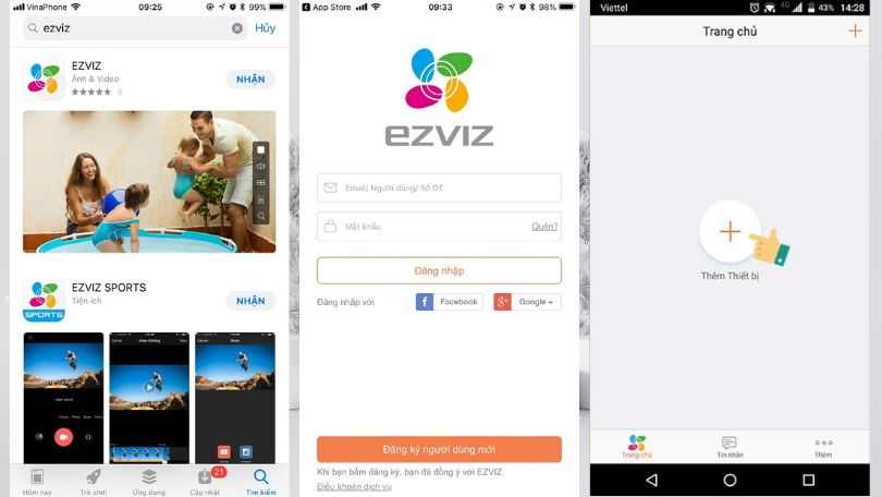 Hướng dẫn kết nối camera IP wifi Ezviz EB3 2K với điện thoại