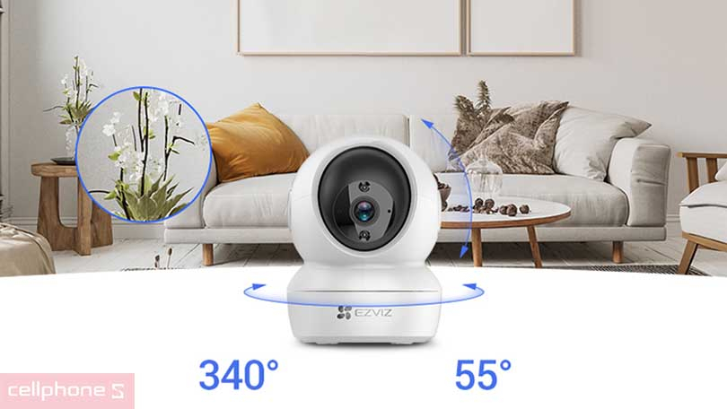 Camera IP Wifi EZIVIZ H6C 4MP - Ghi hình 360 độ