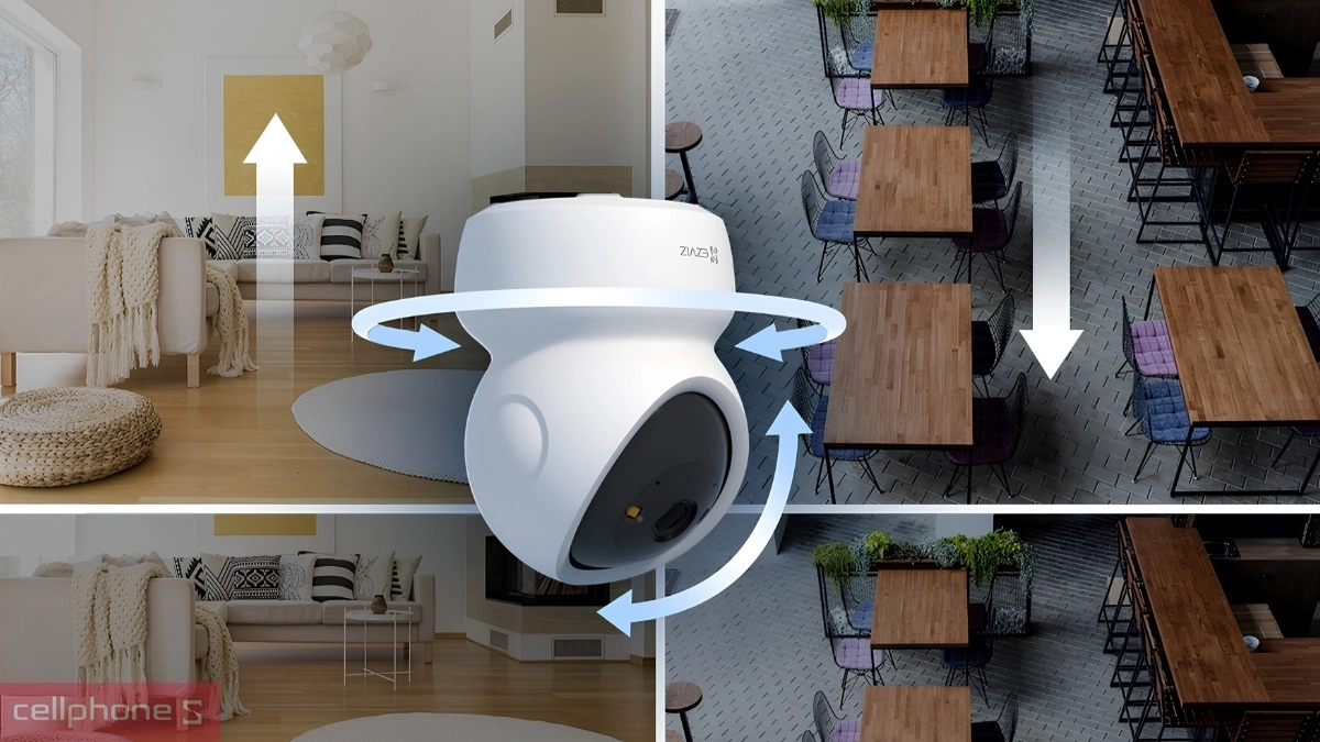 Khả năng quay quét linh hoạt của Camera IP Wifi EZVIZ H6C G1 3MP