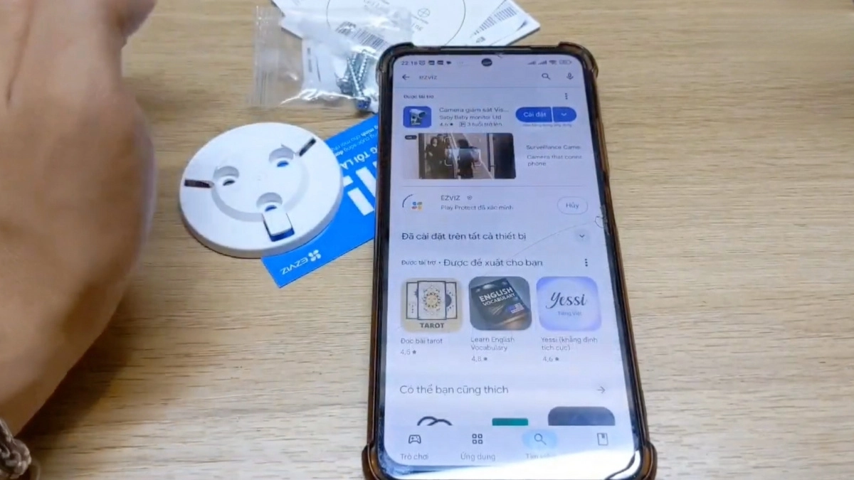 Hướng dẫn kết nối camera IP Wifi Ezviz H6C G1 5MP với điện thoại