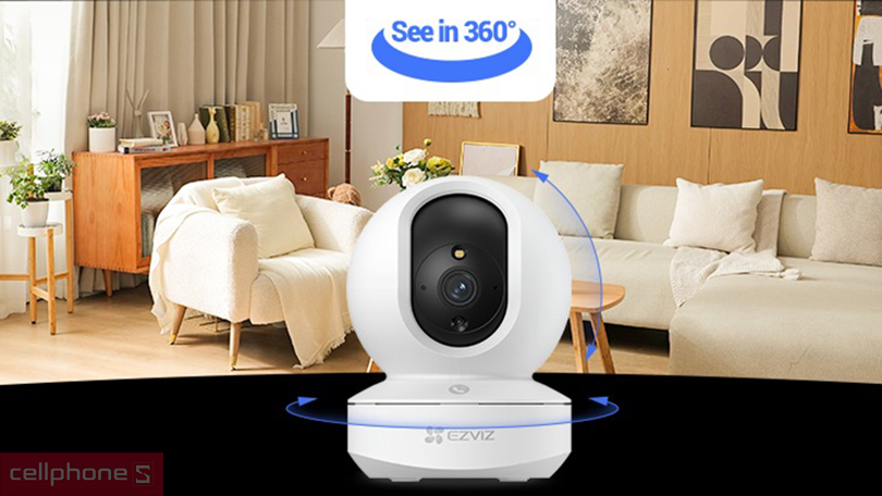 Góc quay camera IP Wifi EZVIZ TY1 Pro 4MP