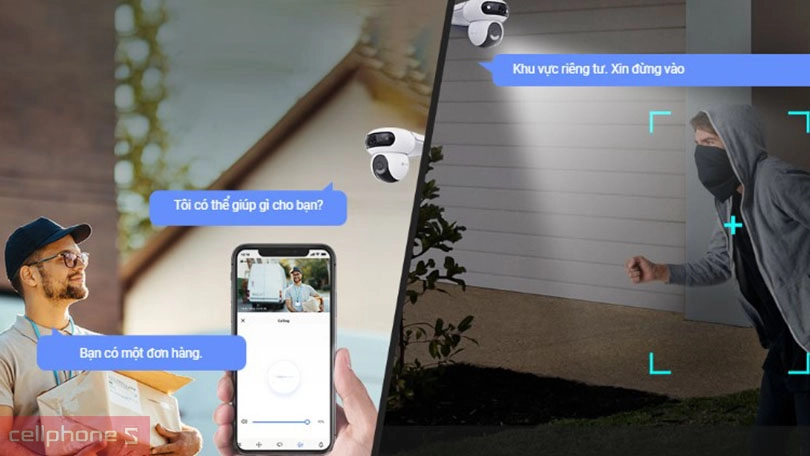 Camera Ezviz H90 Dual hỗ trợ đàm thoại 2 chiều nhanh chóng và hiệu quả