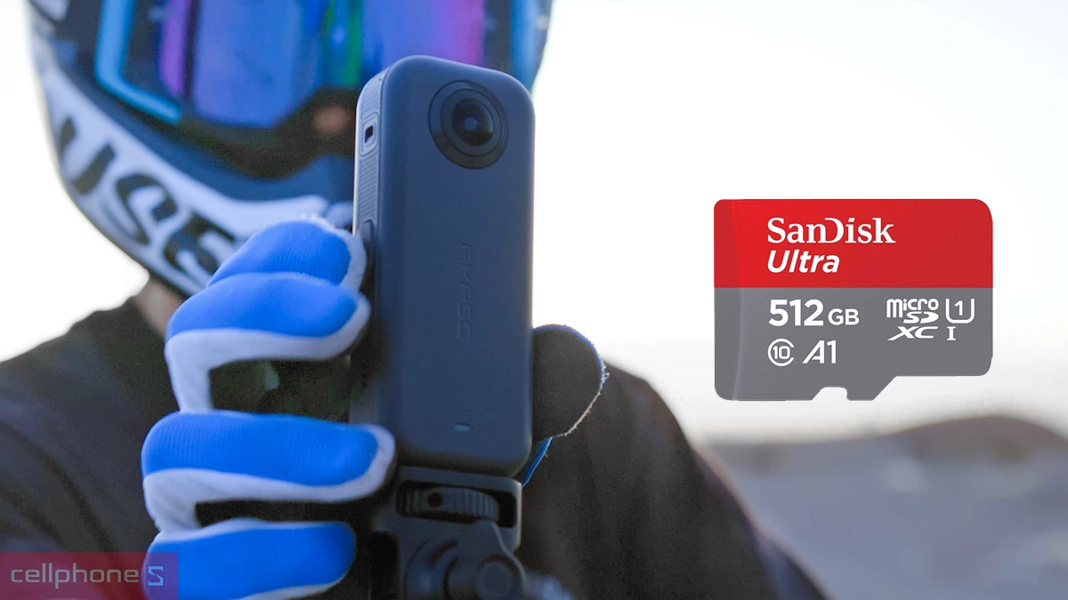 Khả năng lưu trữ linh hoạt của camera hành động Akaso 360 Creator Edition