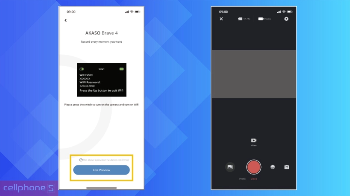 Hướng dẫn kết nối camera hành động AKASO Brave 4 với app