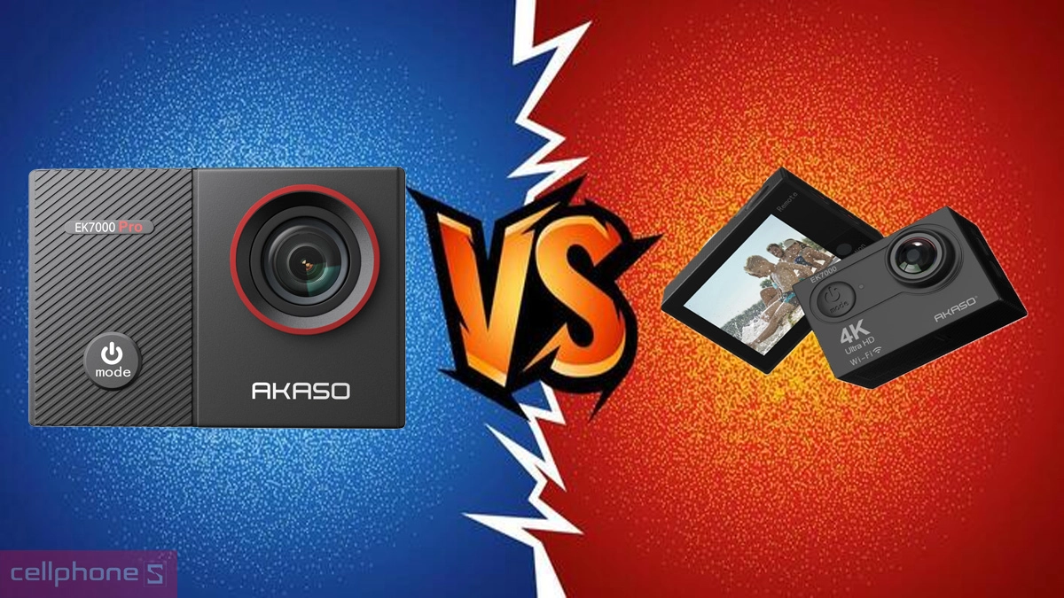 So sánh camera Akaso EK7000 Pro và Akaso EK7000