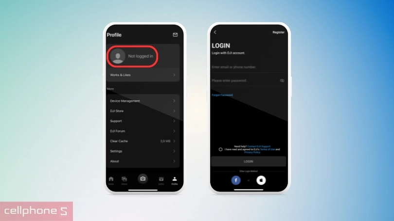 Hướng dẫn kết nối DJI Action 4 với ứng dụng
