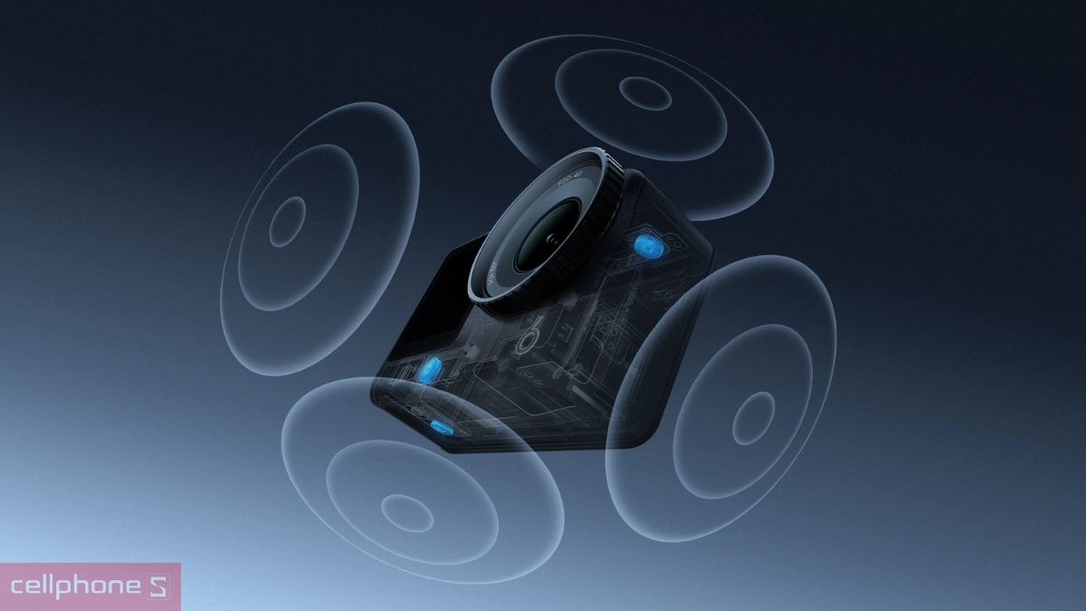 MICRO 3 kênh tích hợp được trang bị trên DJI Action 6