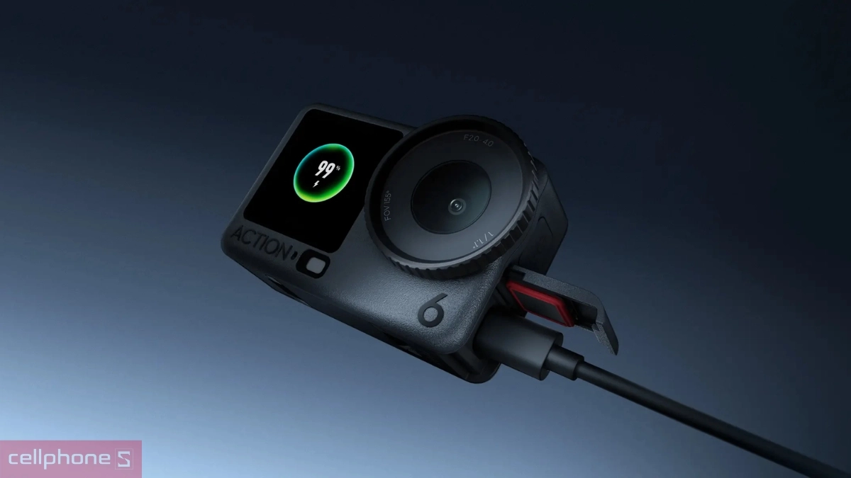 DJI Osmo Action 6 được trang bị sạc nhanh