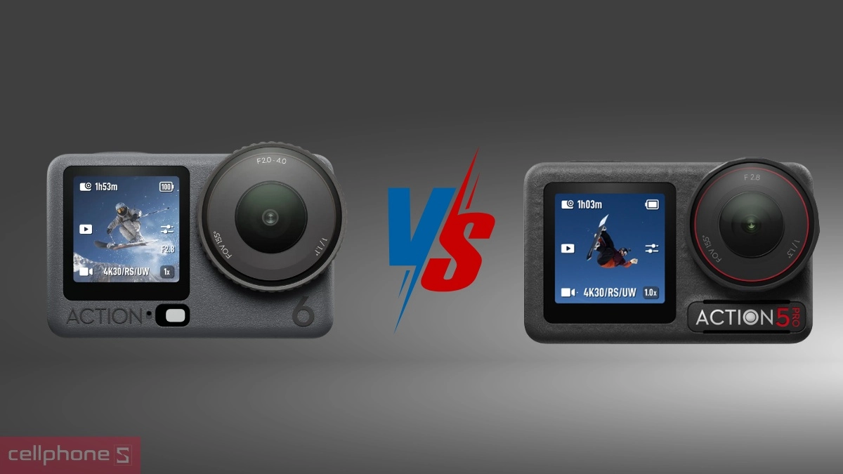 So sánh DJI Osmo Action 6 vs Action 5 Pro