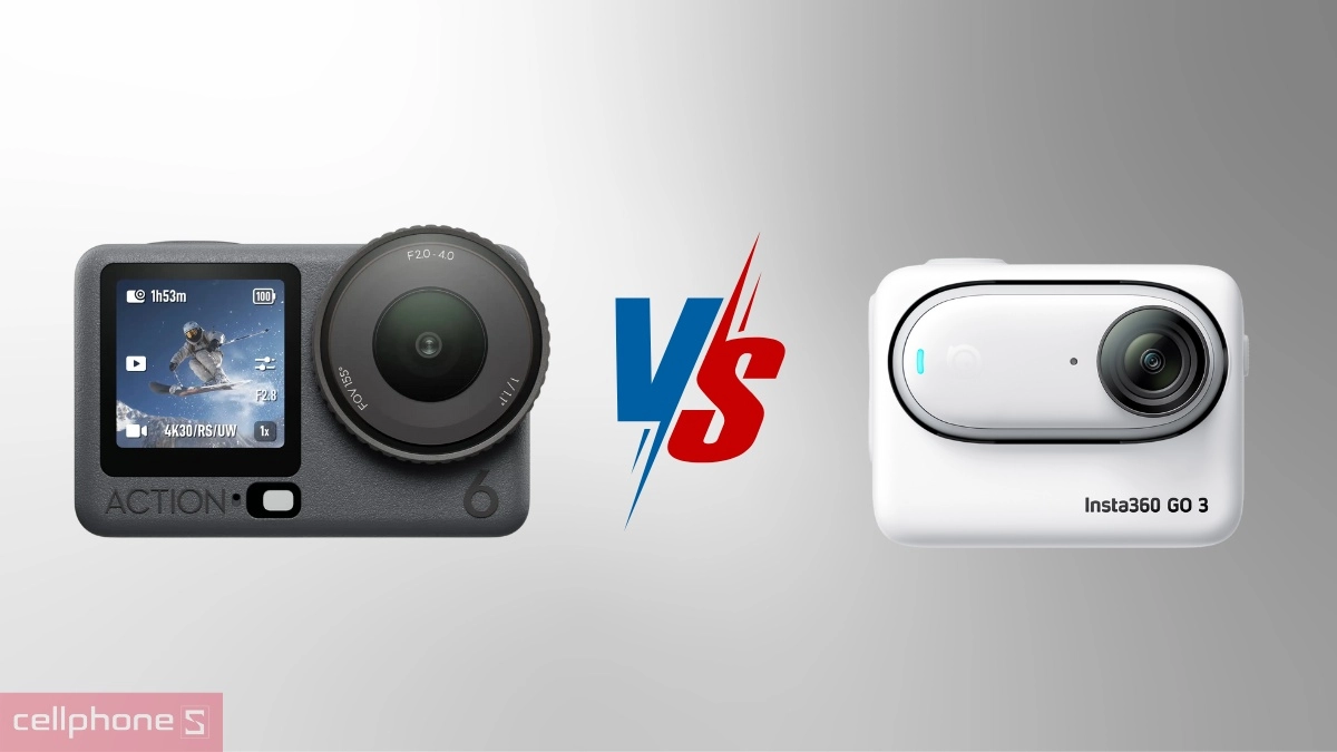 So sánh DJI Osmo Action 6 vs Insta360 GO