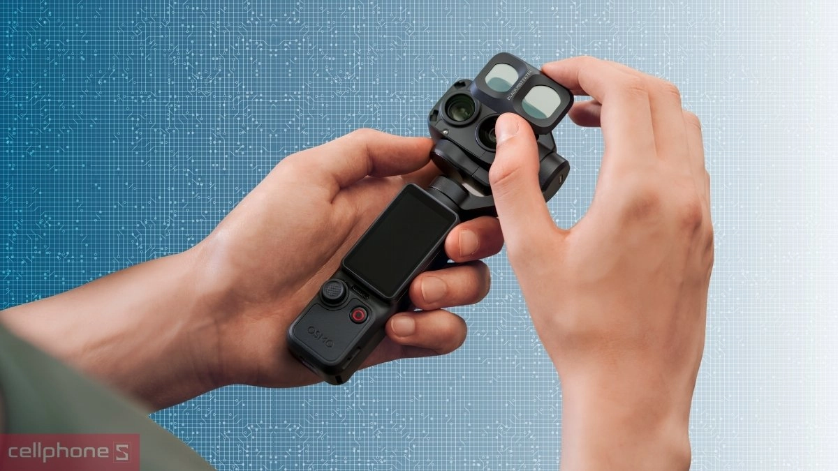 Camera kép sắc nét trên DJI Osmo Pocket 4 Pro Standard Combo