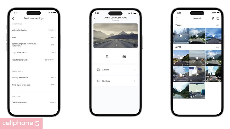 Cách kết nối camera 70mai Dash Cam A200 với ứng dụng 70mai