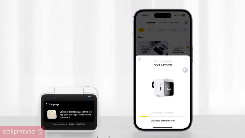 Hướng dẫn kết nối camera hành trình Insta 360 Go 4 với điện thoại