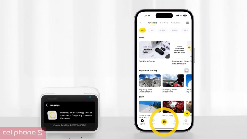 Hướng dẫn kết nối camera hành trình Insta 360 Go 4 với điện thoại