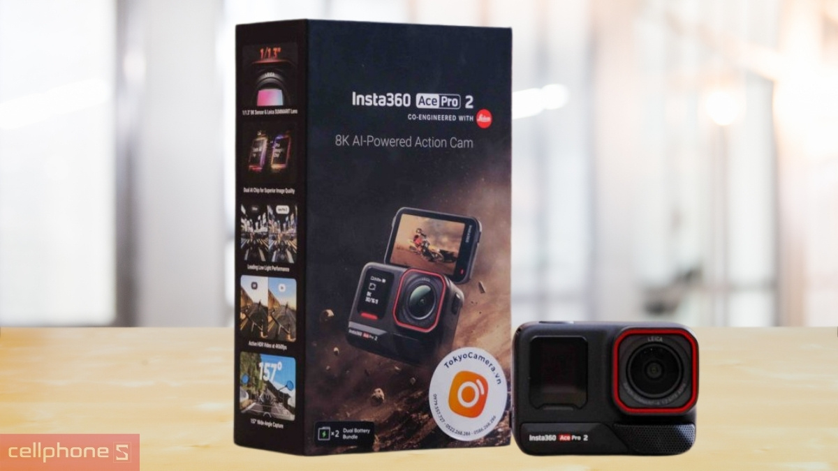 Dung lượng pin camera hành trình Insta360 Ace Pro 2 Standard