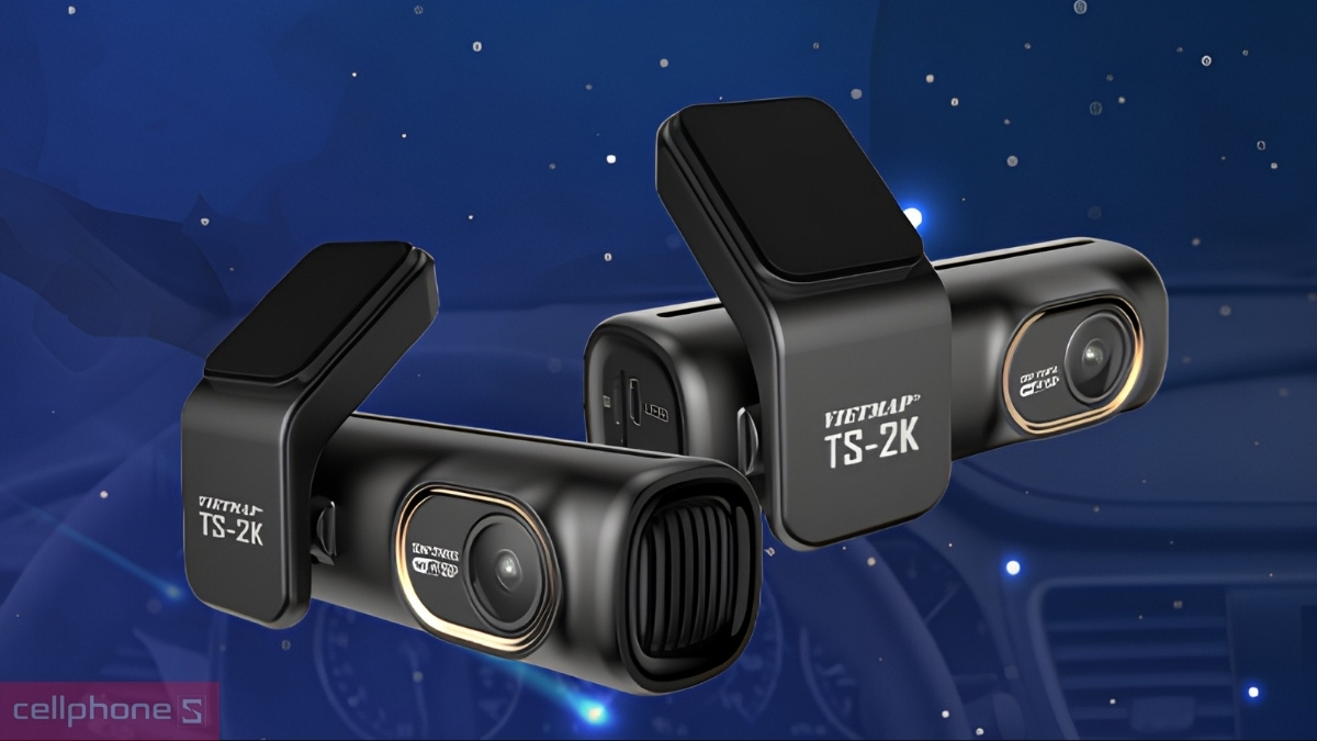 Camera trước sau nhỏ gọn, dễ ẩn sau kính lái