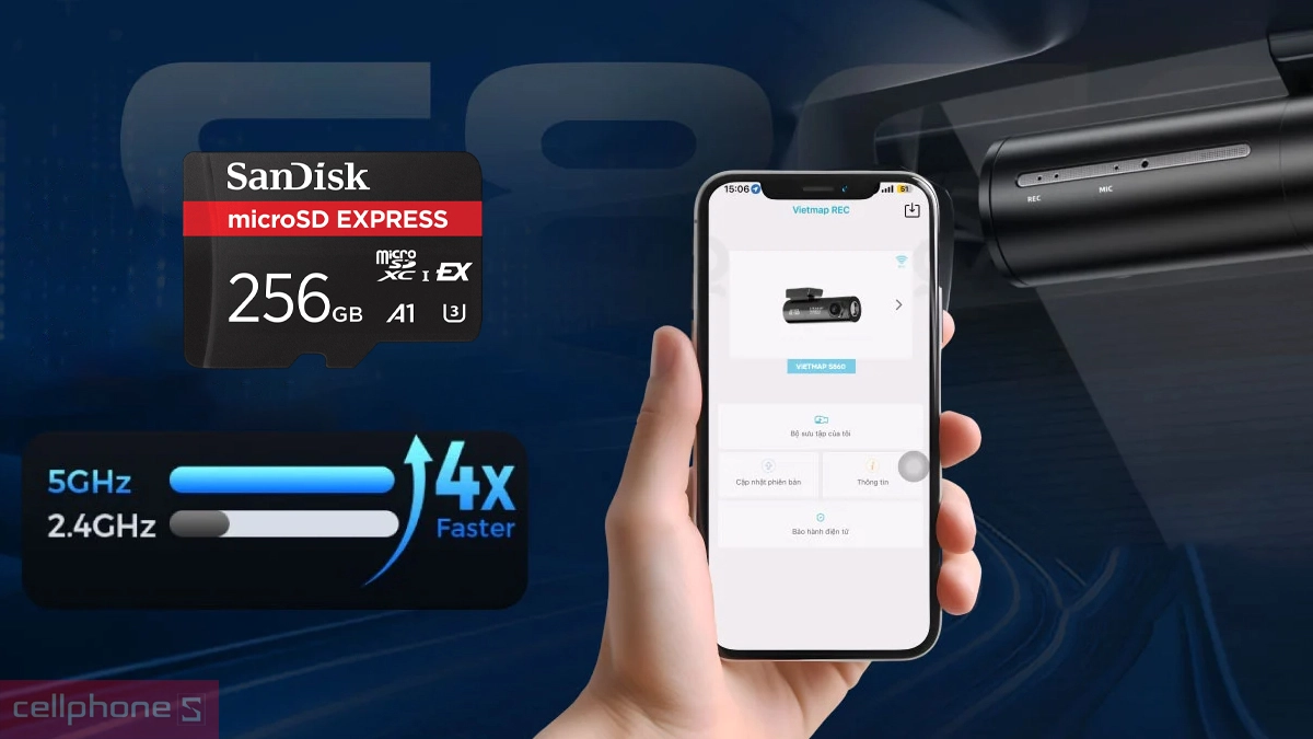 Khả năng lưu trữ của camera hành trình Vietmap S860