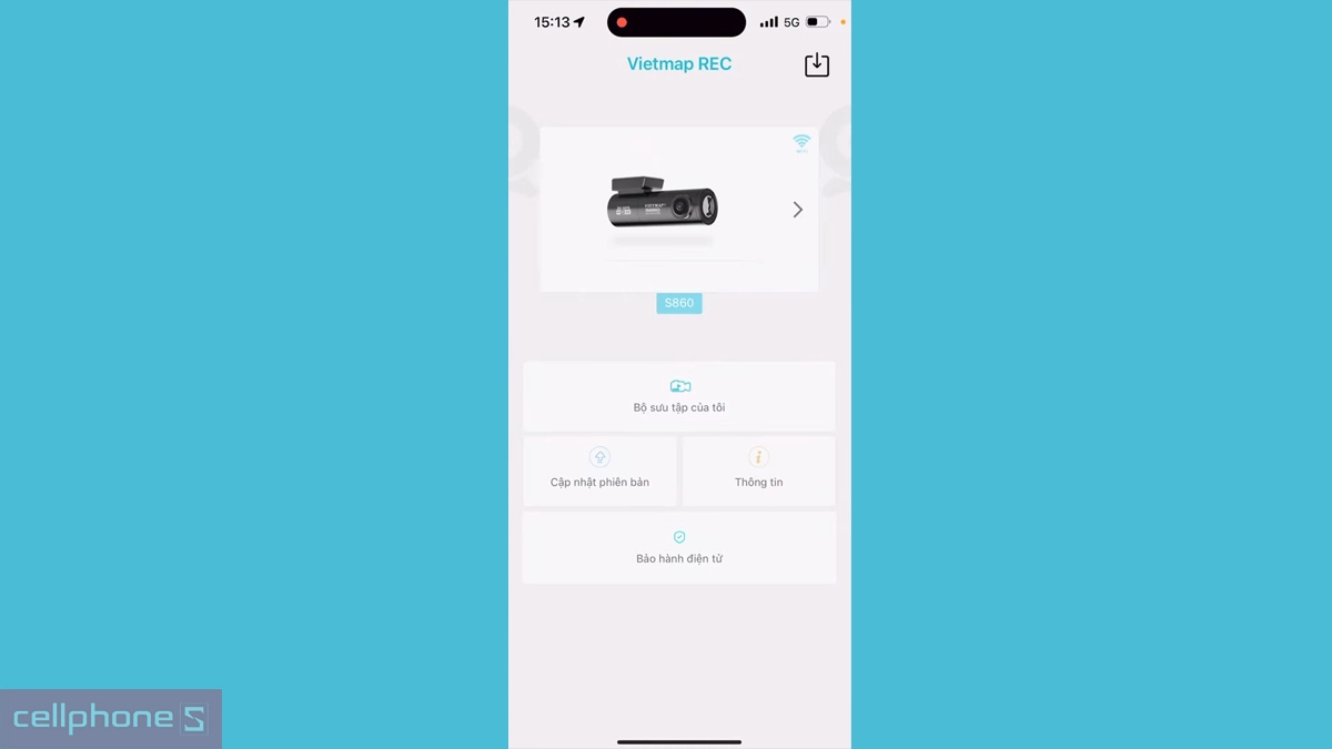 Hướng dẫn kết nối camera hành trình Vietmap S860 với ứng dụng Vietmap REC