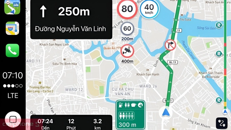 Cảnh báo giới hạn tốc độ và camera giao thông
