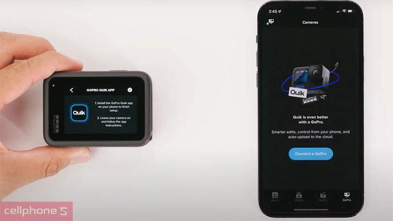 Cách kết nối ứng dụng GoPro Quik