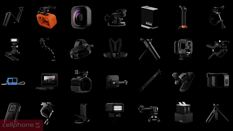 Kết nối phụ kiện trên camera hành trình GoPro Hero 12 Bundle Black