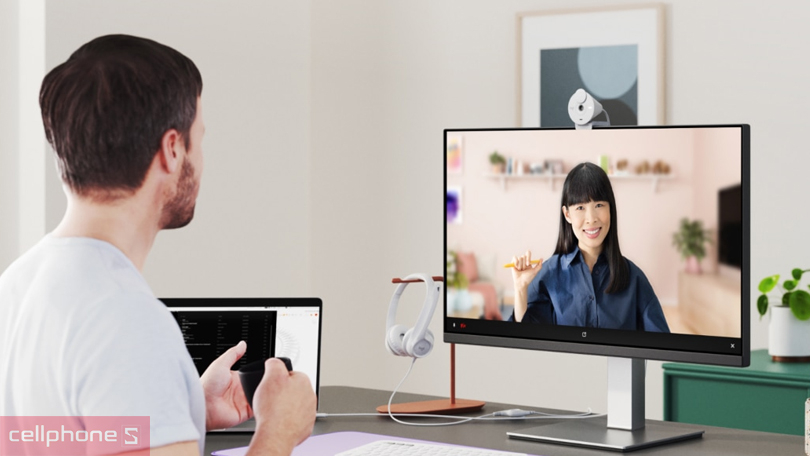 Camera hội nghị Logitech Brio 300 1080p Full HD - Thiết kế nhỏ gọn, ghi hình rõ nét