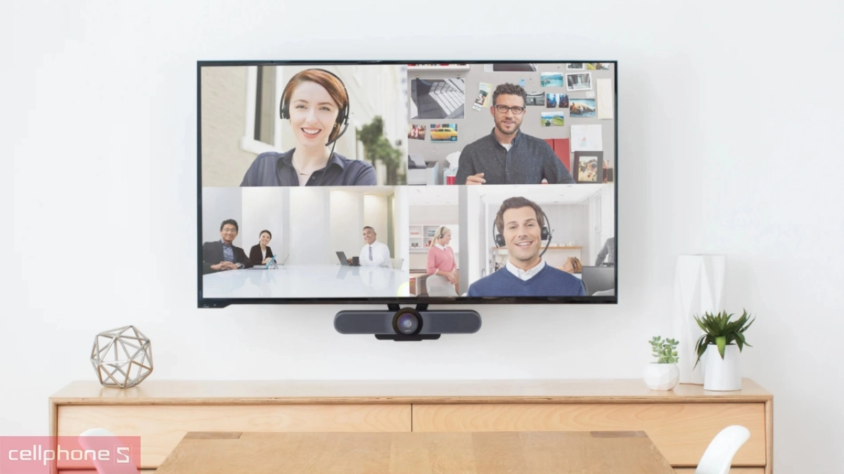 Chất lượng hình ảnh rõ nét của camera hội nghị video Logitech Meetup
