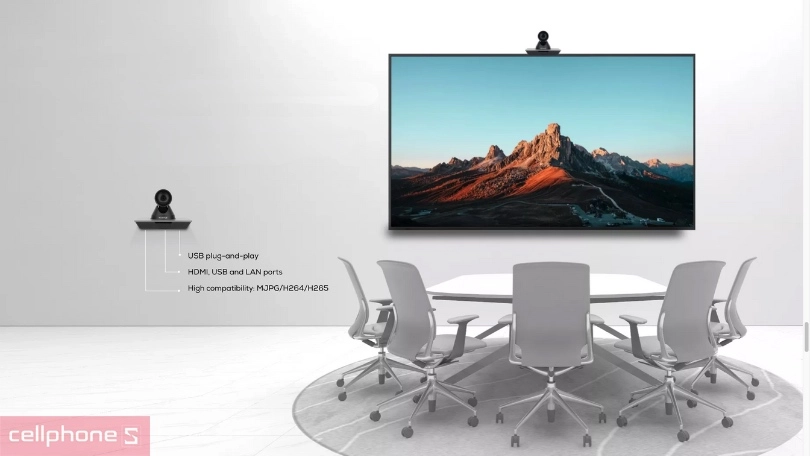 Camera phòng họp Maxhub UC P25 - Góc quay rộng, ghi hình sắc nét