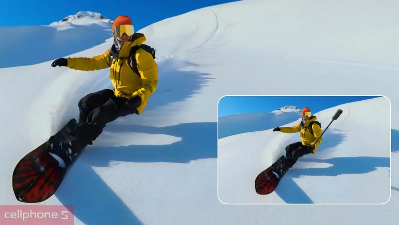 Thiết kế, chiều dài, chất liệu của gậy selfie mở rộng Insta360 85cm Invisible Selfie Stick