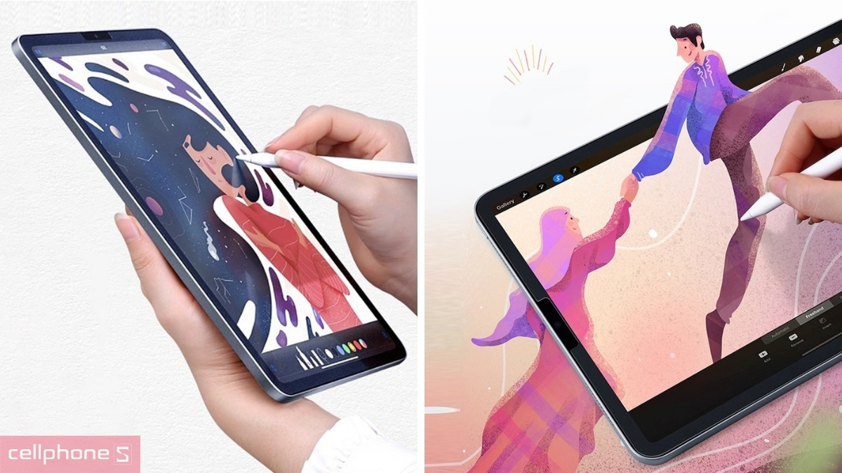 Kính cường lực Paper Like Apple iPad 12.9 Mipow 2 in 1 Full DRS sở hữu bề mặt nhám cao cấp