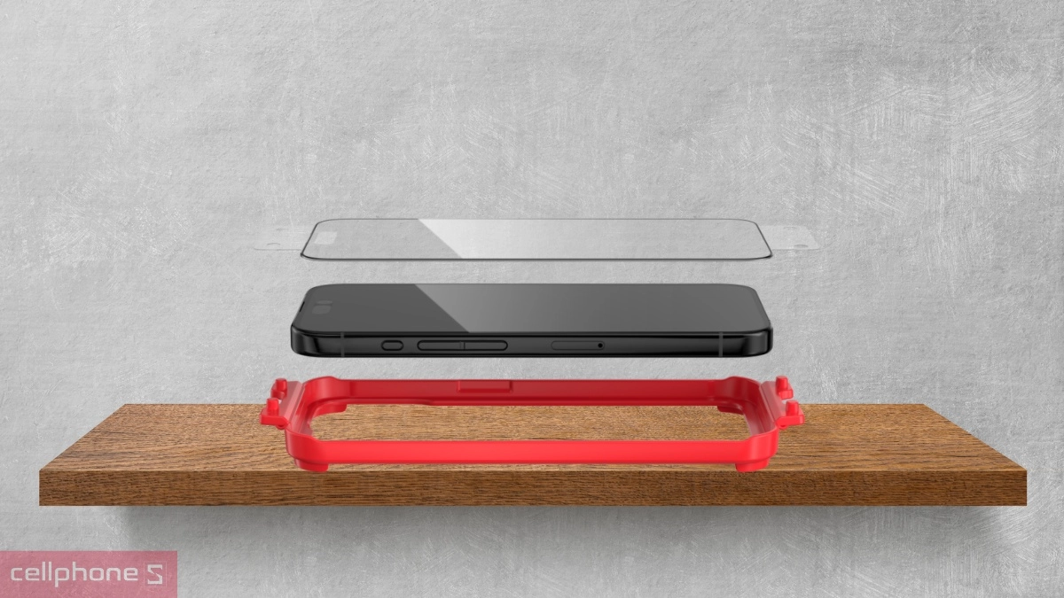 Dễ dàng dán kính cường lực iPhone 16/15 ZAGG Elite Edge Full