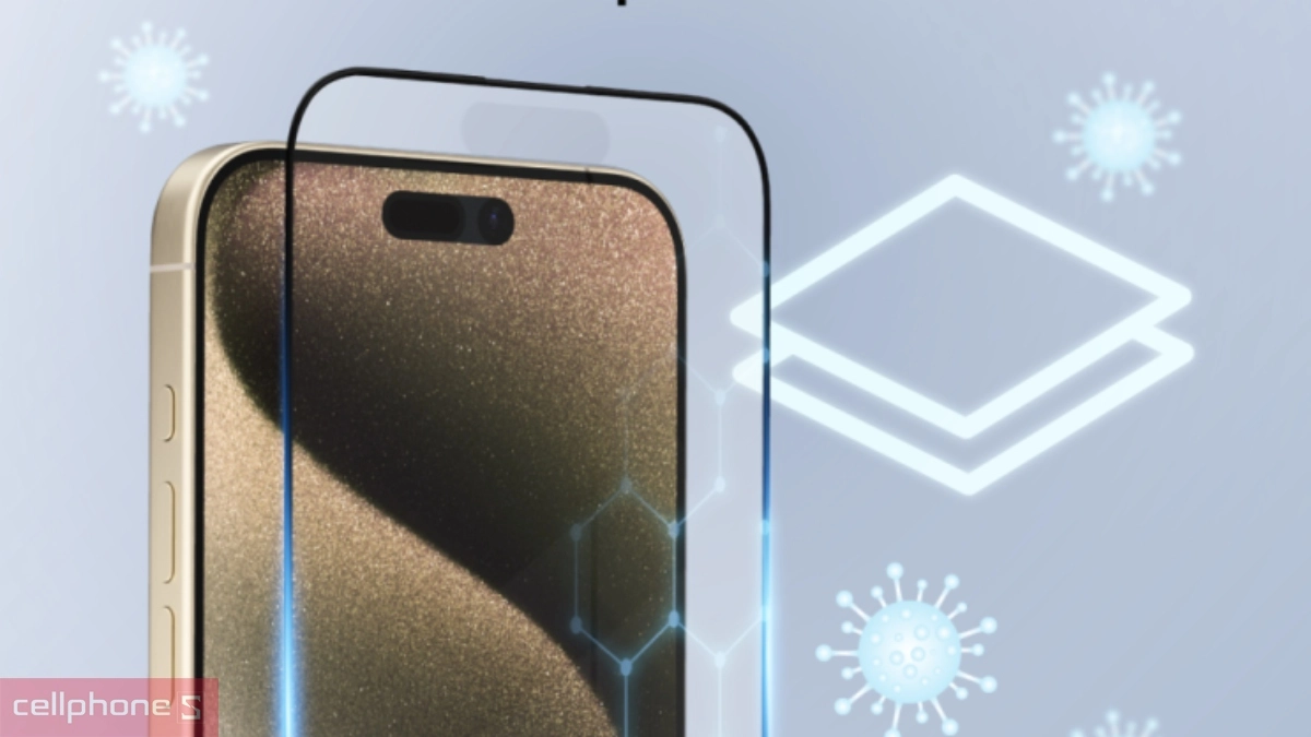 Kính cường lực iPhone 16 Plus/15 Plus Zagg chống nhìn trộm Elite Edge Privacy Full hạn chế nhìn trộm