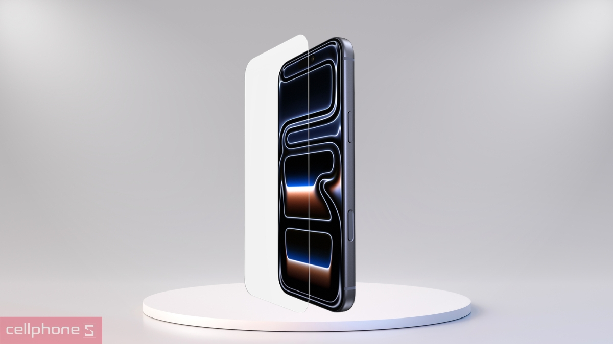 Vật liệu dán kính cường lực màn hình iPhone 17 Pro Max Belkin Full viền đen