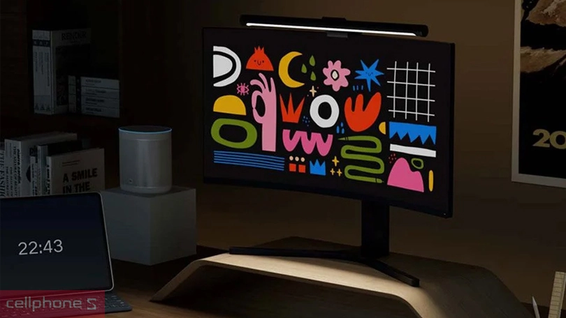 Đèn treo màn hình vừa hỗ trợ ánh sáng vừa tăng tính thẩm mỹ góc làm việc