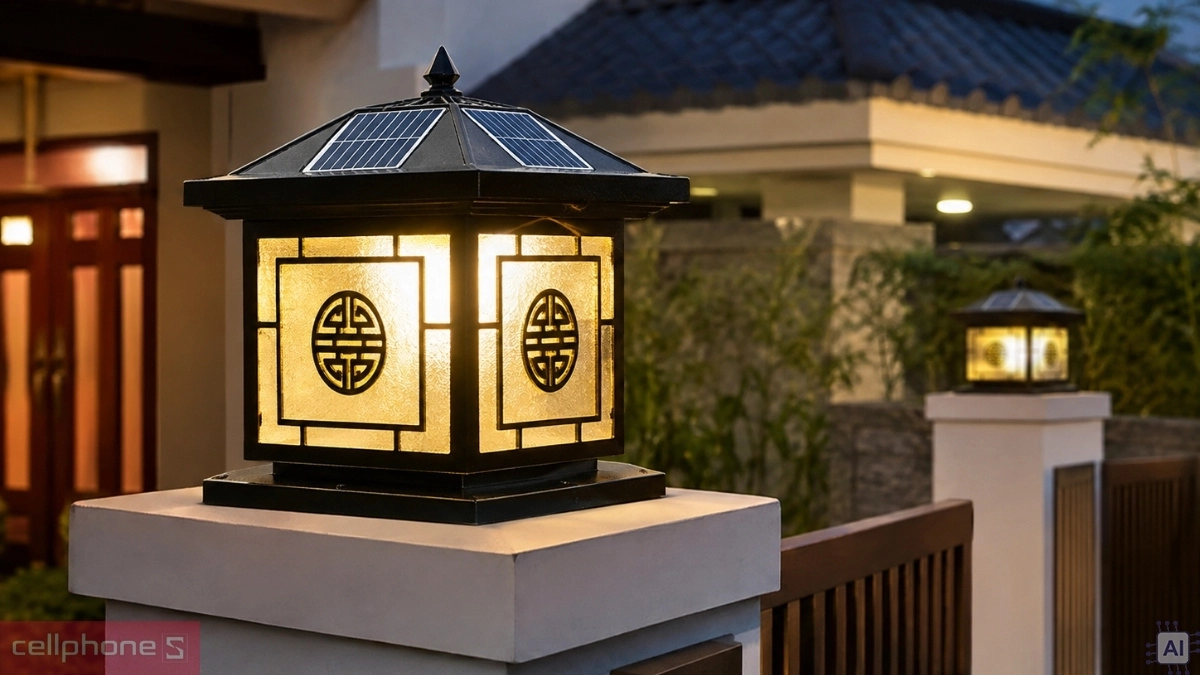 Đèn cổng thẩm mỹ cao, tăng an ninh lối vào