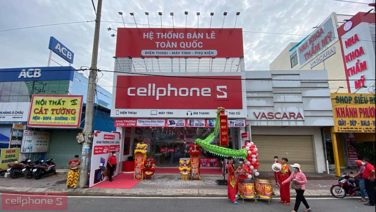 Danh sách 2 cửa hàng điện thoại, laptop tại Long An của CellphoneS