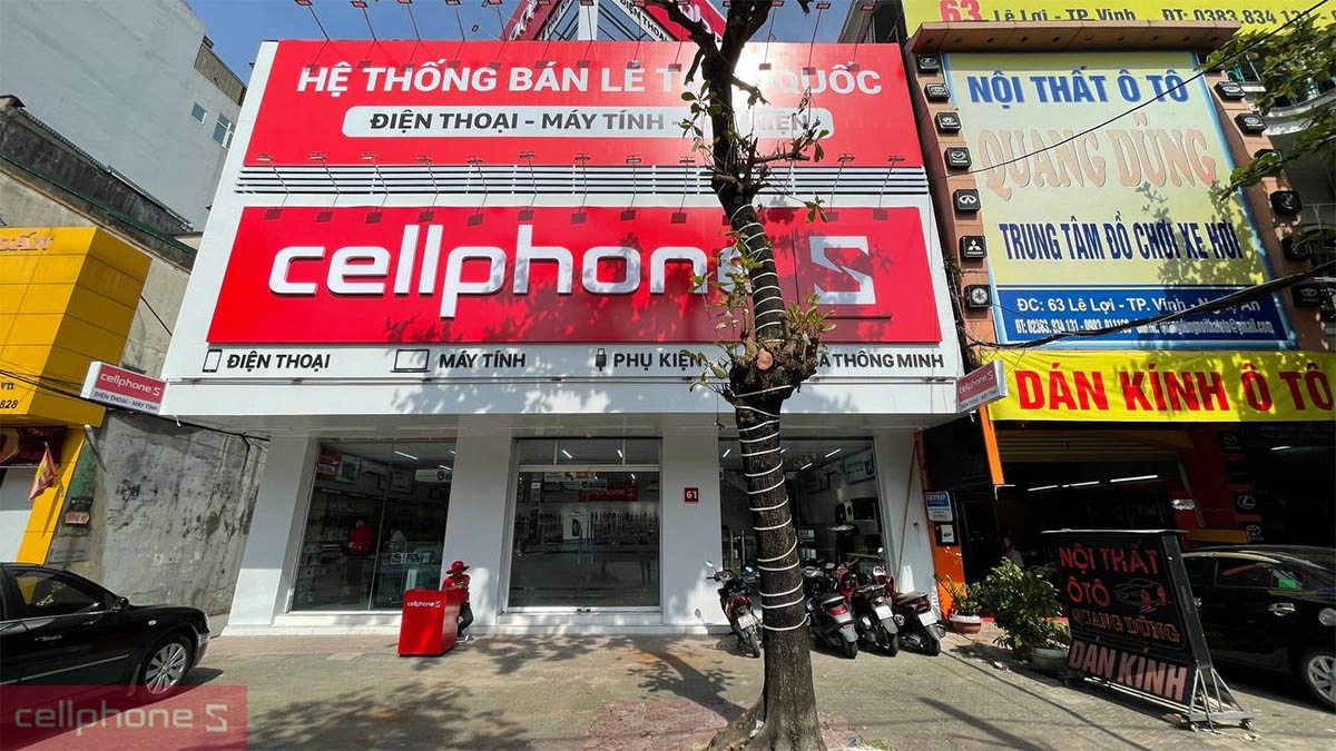 Danh sách cửa hàng điện thoại laptop tại Nghệ An của CellphoneS