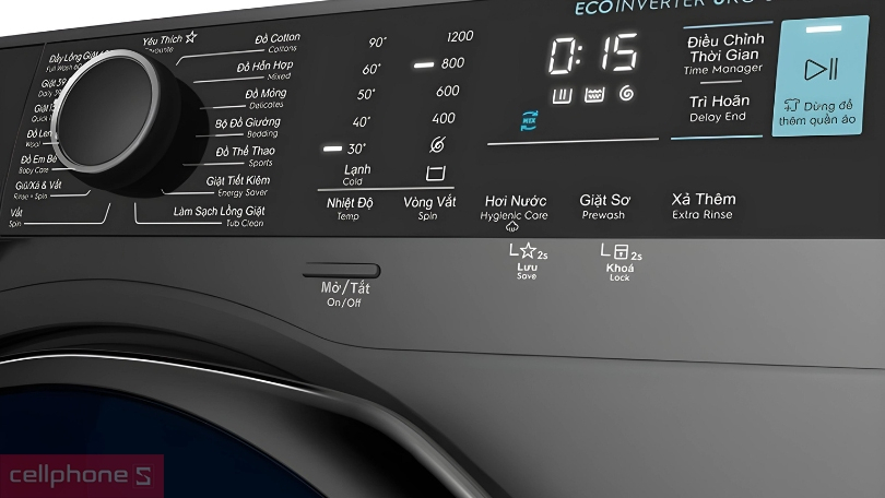 Chương trình và công nghệ giặt trên máy giặt Electrolux Inverter 10kg EWF10245SB