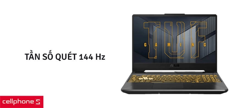 Màn hình tần số quét cao lên tới 144Hz, tấm nền chất lượng