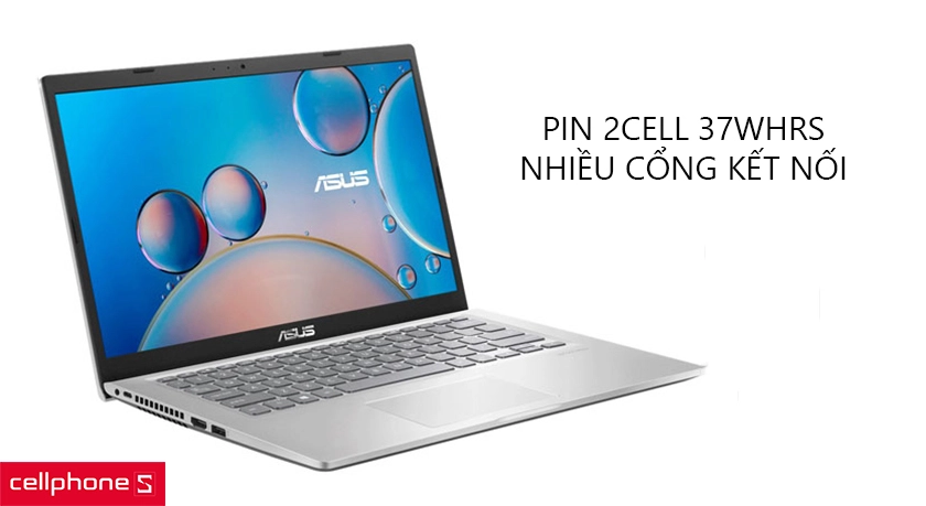 Pin 2Cell 37WHrs, hỗ trợ nhiều cổng kết nối