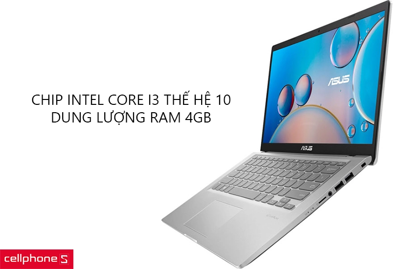 Chip Intel Core i3 thế hệ 10, dung lượng RAM 4GB