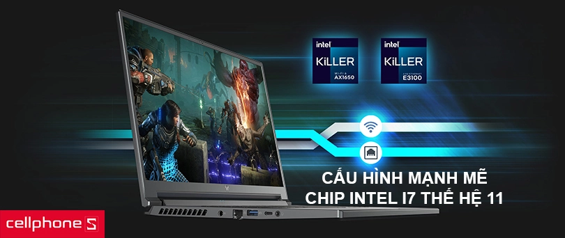 Cấu hình vượt trội với chip H i7 thế hệ 11