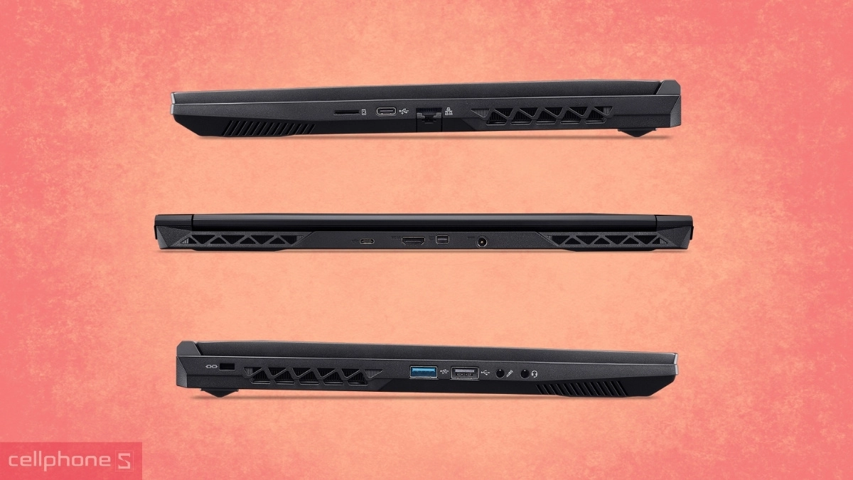 Pin, cổng kết nối của laptop Acer Gaming Aspire 7 A715-59G-78WG