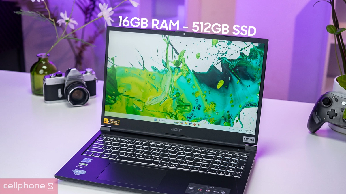 RAM và ổ cứng Laptop Gaming Acer Aspire 7 A715-59G-79XF