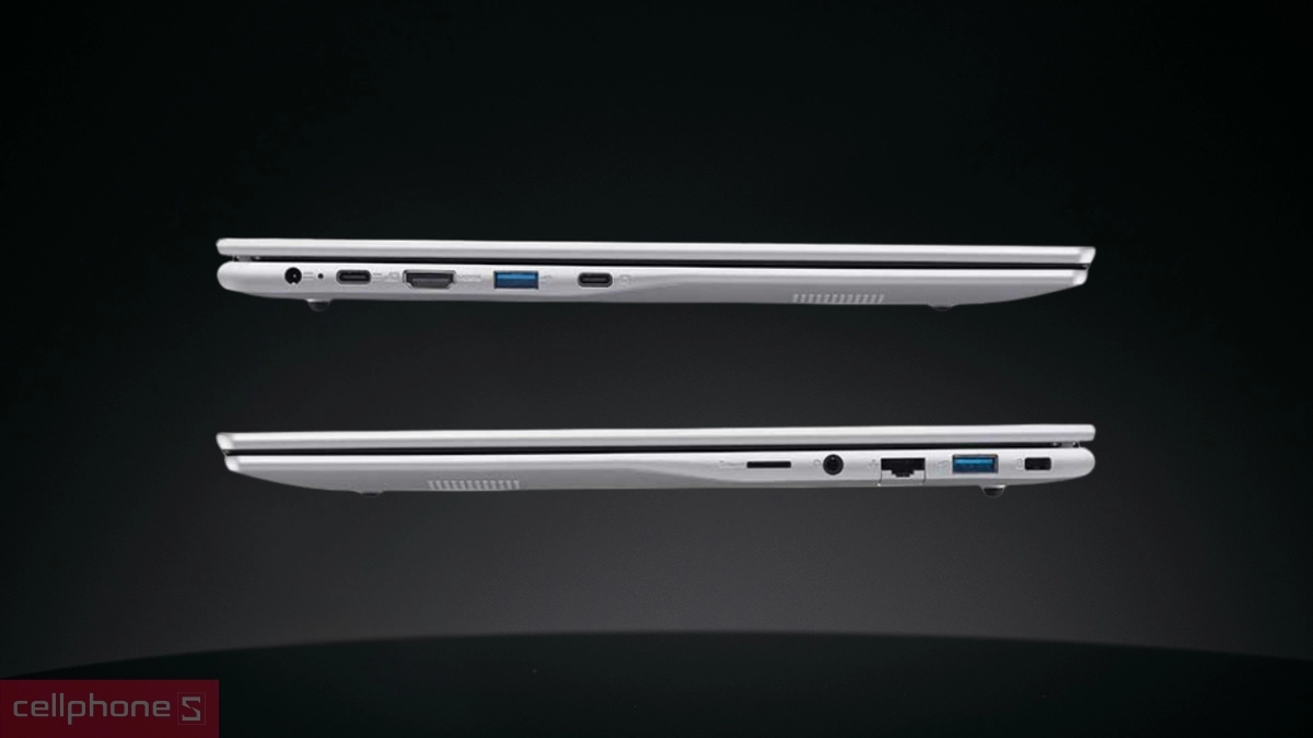 Dung lượng pin, cổng kết nối của laptop Acer Aspire Lite 16 AI AL16-71P-71WU