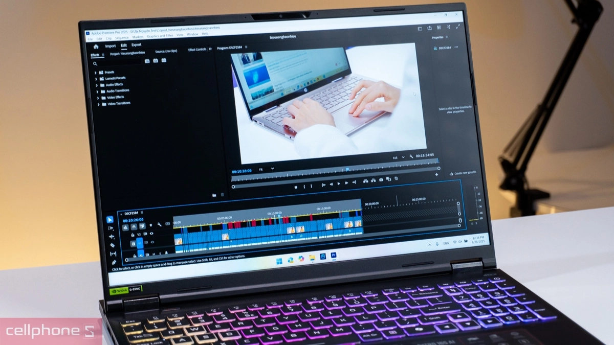 AI trên laptop Acer Gaming Nitro 16 AI Propanel AN16S-61-R5F4